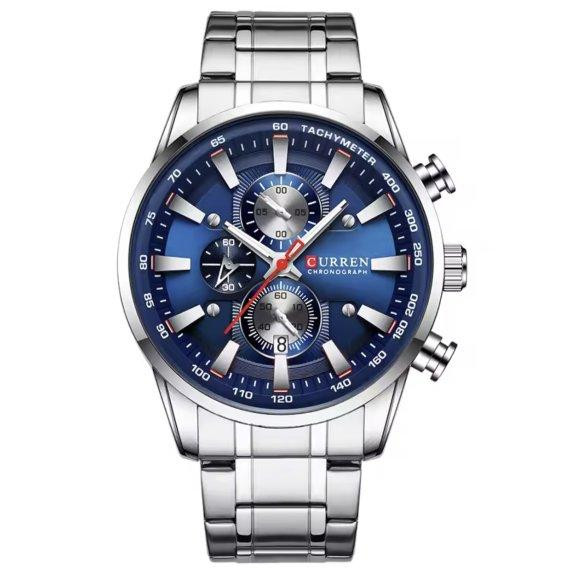 Чоловічий наручний класичний годинник Curren Pacific (Сріблястий) Вінниця - фото 1