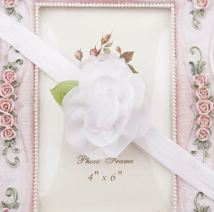 Детская повязка белая - размер универсальный (на резиночке), размер цветка 5,5см Киев - изображение 1