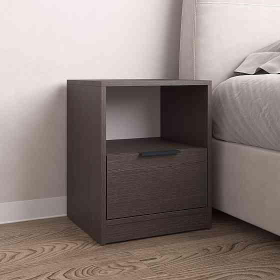 Тумба прикроватная VAYS M-31 Венге Темный, с ящиком и полкой, ЛДСП, 40х35х50 см – для спальни Львов