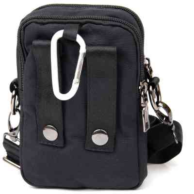 Сумка Vintage На пояс нейлон Черная (20645) Винница