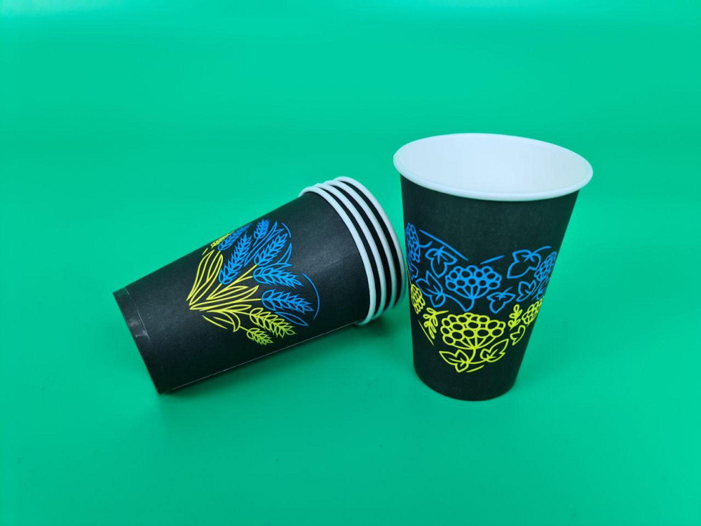 Склянки паперові одноразові 340 мл Українське серце (50 шт.) Харків - фото 1