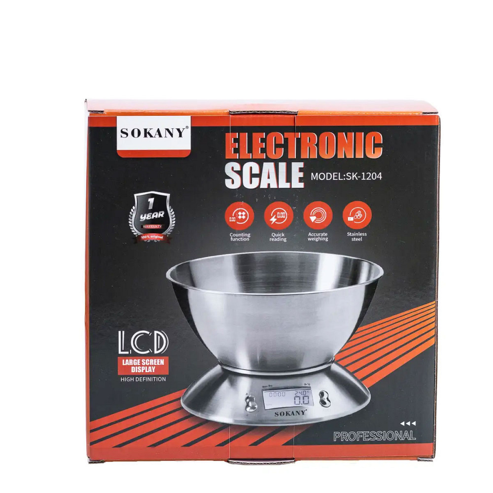 Ваги кухонні Sokany SK1204 електронні 5 кг з чашею SK1204 Коломыя - изображение 5