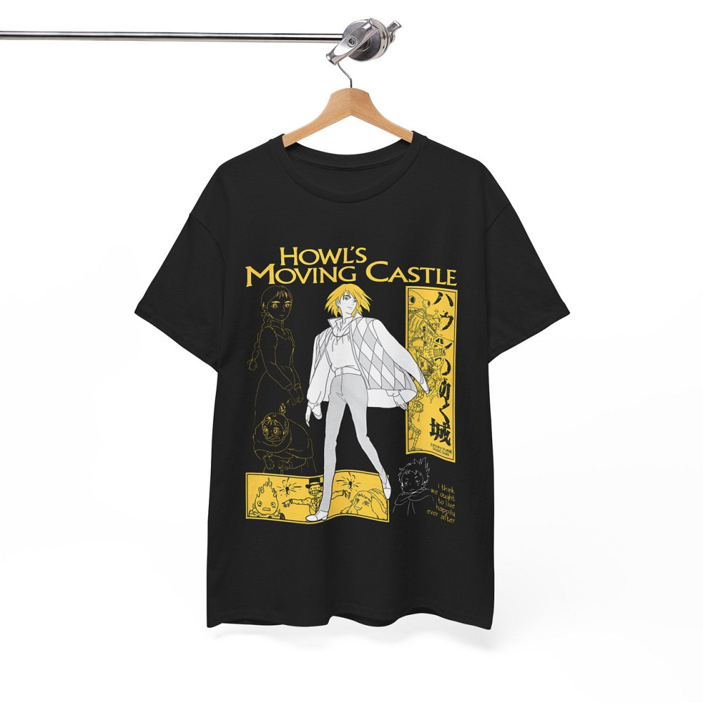 Футболка для хлопчика з аніме принтом Ховл Сопхіе Ховл С оверсайз (зріст від 165 до 180) Чорний AnimeJ0301m Дніпро - фото 6