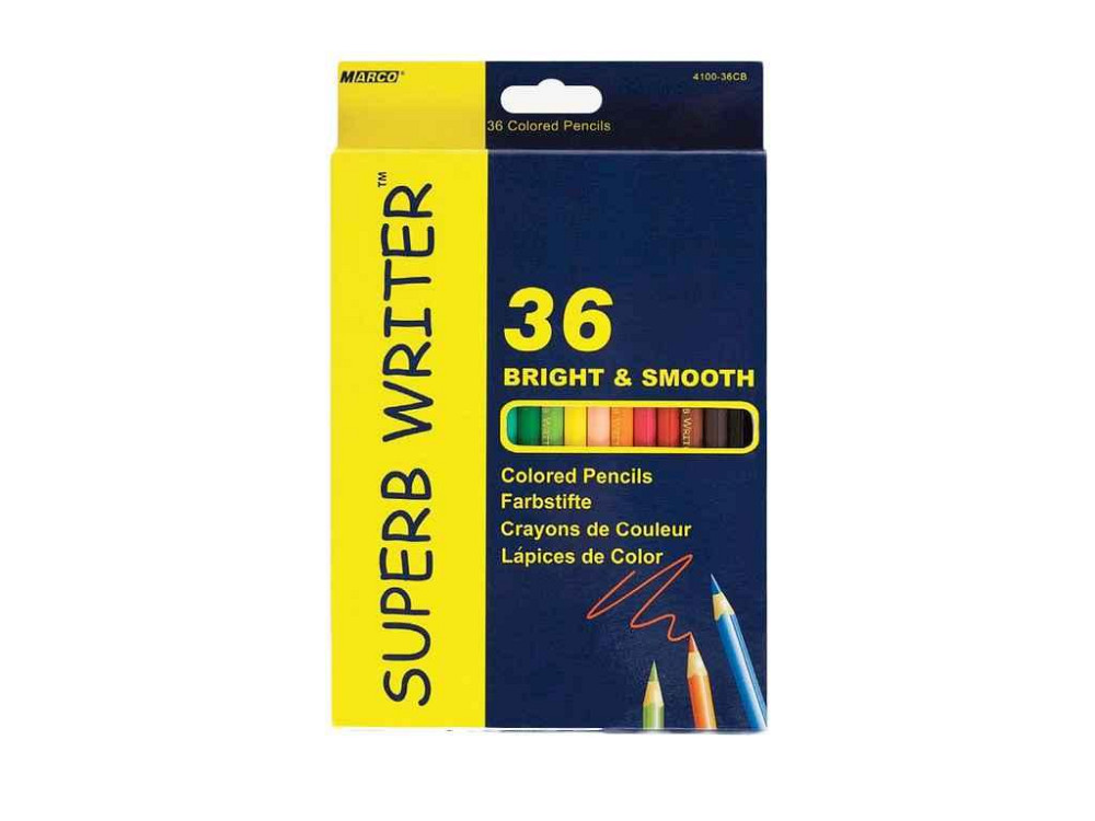 Олівці Superb Writer 36 кольорів №4100-36CB ТМ MARCO   Solmir Київ - фото 1