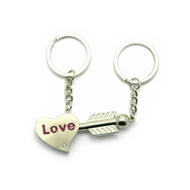 Брелок металевий оригінальний Серце зі стрілою Київ - фото 1