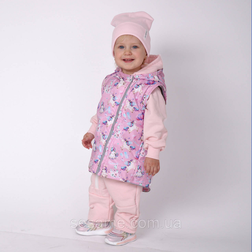 Дитяча Куртка-жилетка 2 в 1 демісезонна Єдинороги Харків - фото 6