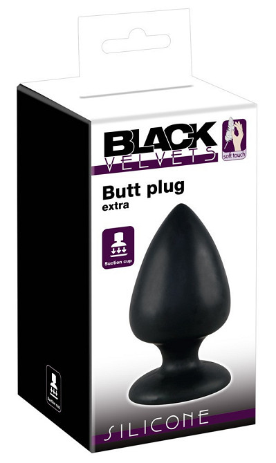 Анальна пробка - Black Velvets Butt Plug Extra Sex Aura Київ - фото 1
