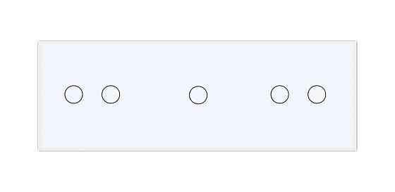 Розумний сенсорний ZigBee вимикач 5 сенсорів (2-1-2) Livolo білий скло (VL-C702Z/C701Z/C702Z-11) Коломыя