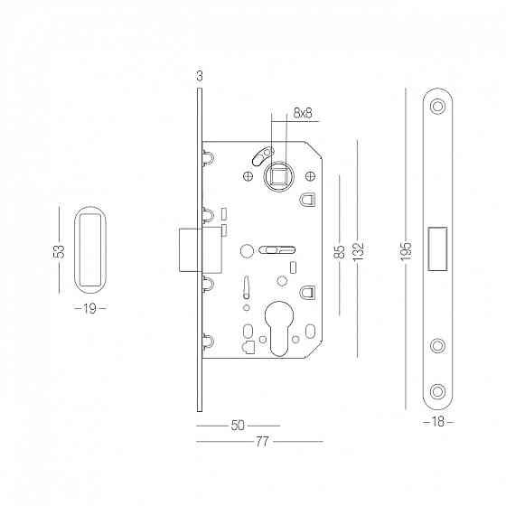 МЕХАНІЗМ МАГНІТНИЙ ПІД ЦИЛІНДР ДЛЯ МІЖКІМНАТНИХ ДВЕРЕЙ Київ