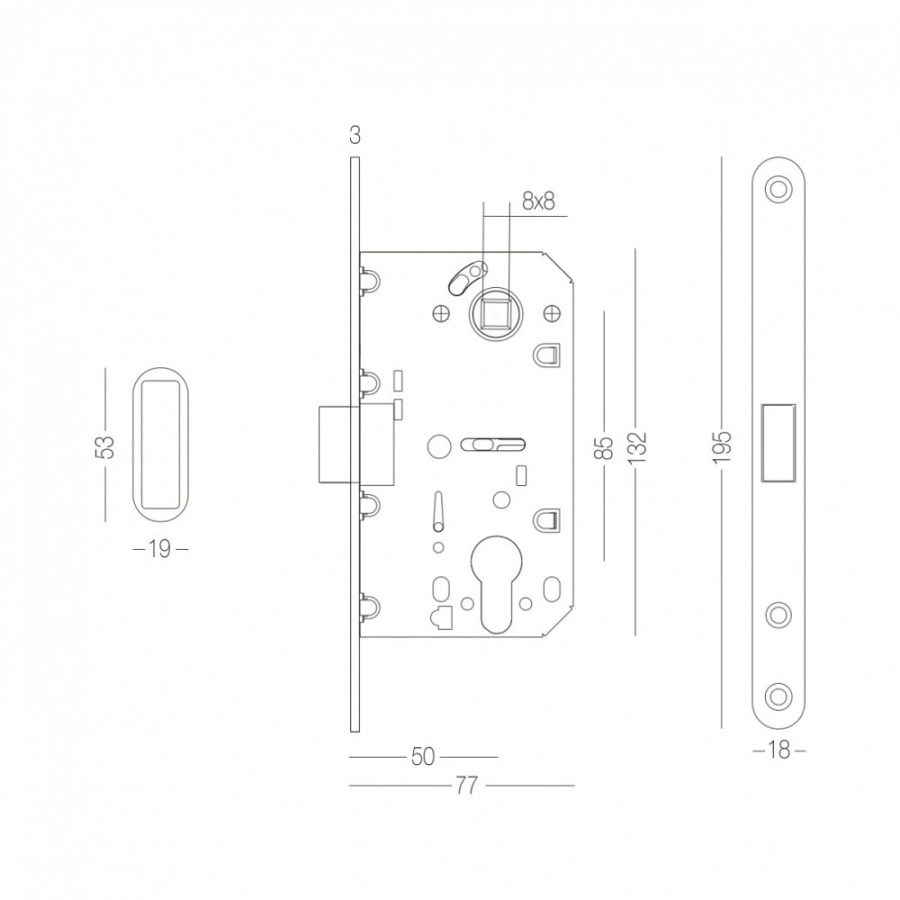 МЕХАНИЗМ МАГНИТНЫЙ ПОД ЦИЛИНДР ДЛЯ МИЖКОИМНАТНЫХ ДВЕРЕЙ Киев - изображение 2