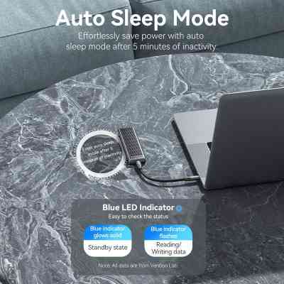 Кишеня зовнішня Vention SSD M.2 (NVME) M-key USB Type-C 3.2 10Gbps Heat Sink Aluminum (KPKH0) Вінниця