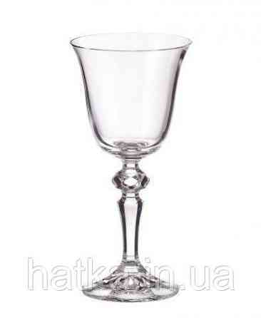 Набір келихів для вина 6 шт BOHEMIA "Falco" 130 мл прозоре скло з гарною ніжкою Київ