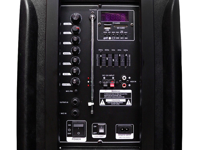 Акустична переносна колонка ZXX-7575/8163 60Вт 12" 80х39х33см USB/SD/FM/BT/TWS/2MIC (1) Київ - фото 3