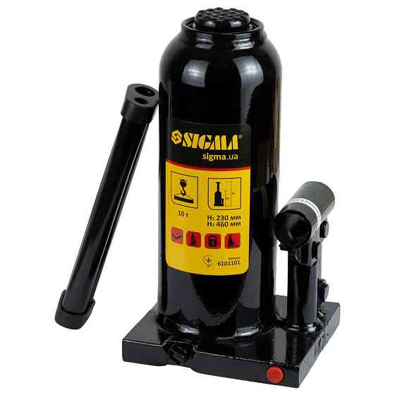 Домкрат гидравлический бутылочный 10т H 230-460мм SIGMA (6101101) Ровно