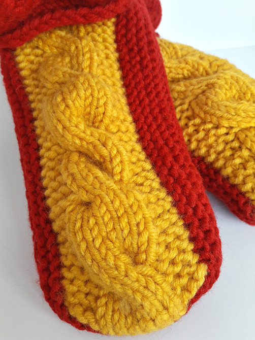 Тапочки домашні шкарпетки в'язані ручна робота топ Крохатушка одяг Київ - фото 2