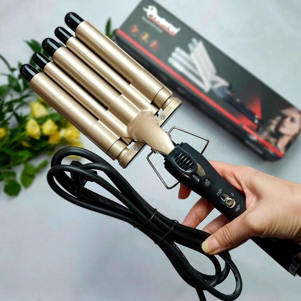 Плойка для волосся п'ять хвиль 2 режими, Geemy GM-2933 (45Вт) / Плойка хвиля для укладання волосся / Стайлер Київ - фото 6