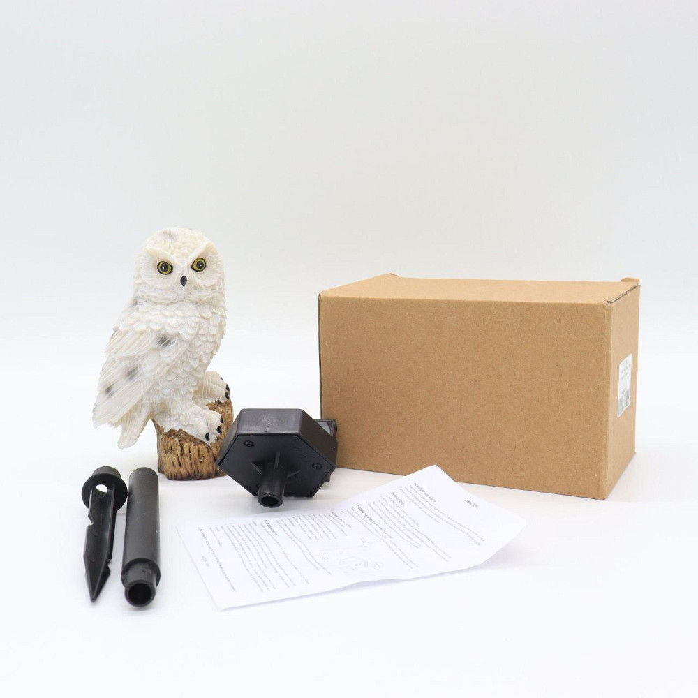 Садовий світильник на сонячній батареї 41 см, "Сова" / Газонний світильник / Вуличний ліхтар у вигляді сови Київ - фото 10