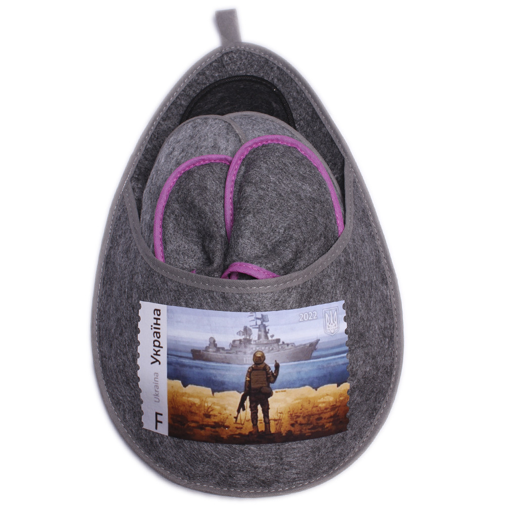 Набор тапочек для гостей из фетра РВКИН, 5 пар тапочек в мешке из нетканого материала Одесса - изображение 1