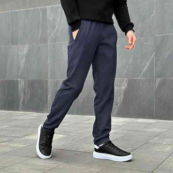 Штани із софтшелу для чоловіків весняні осінні сині Pobedov Point Київ