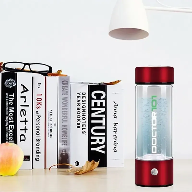 Генератор водородной воды Tana. Водородная бутылка с зарядкой от USB, на 450 мл красный металлик Днепр - изображение 3