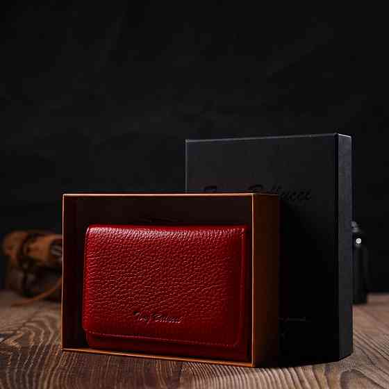 Портмоне женское в три сложения из натуральной кожи Tony Bellucci 22023 Красный Киев