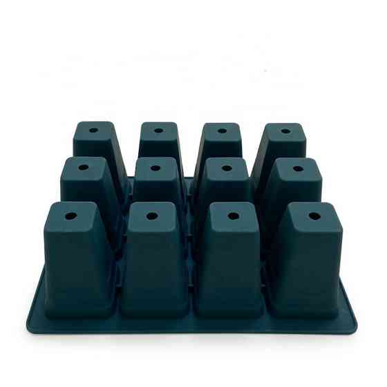 Касета для розсади лоток садовий на 12 комірок, силіконовий, багаторазовий для вирощування насіння, рослин, квітів, синій Кам'янець-Подільський