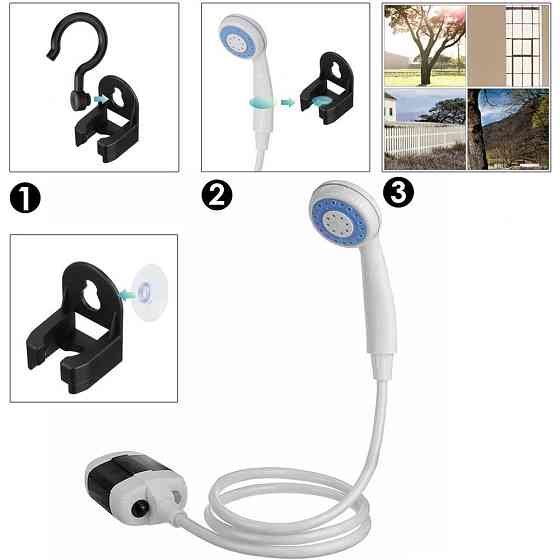 Туристический душ с помпой  Gotel Q16H + Подарок Вечная спичка брелок  / Портативный кемпинговый душ с насосом Киев