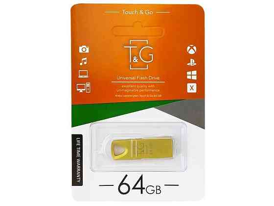 Флешка USB 64GB 2.0 117 Metal золота ТМ TG Київ