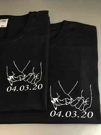 Парні футболки для хлопця та дівчини з Ручками та Вашими датами Чернівці