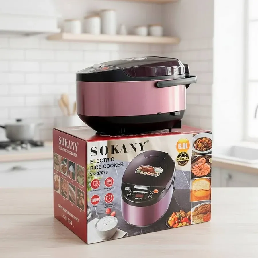 Мультиварка-рисоварка SK-07078 6 л, 900 Вт, електронне управління, антипригарна каструля, розумні функції Одеса - фото 6