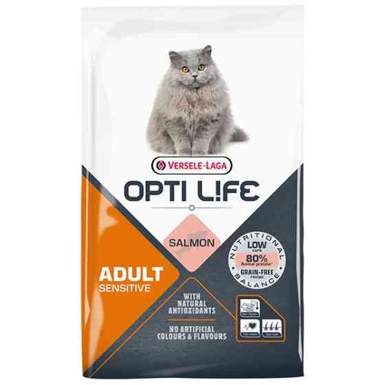 Opti Life Sensitive ОПТІ ЛАЙФ ЛОСОСЬ СЕНСІТІВ беззерновий сухий суперпреміум корм для котів з чутливим травленням Київ