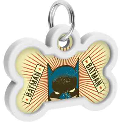 Адресник для животных WAUDOG Smart ID с QR паспортом "Бэтмен винтаж", кость 40х28 мм (0640-1008) Винница
