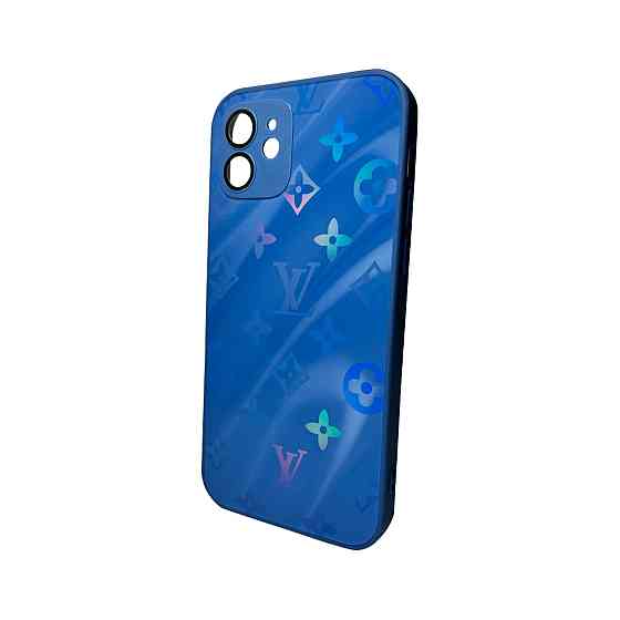 Чохол для смартфона AG Glass Gradient LV Frame for Apple iPhone 13 Navy Blue Киев
