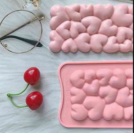 Силиконовая форма Сердца 3D для шоколада и декора Киев