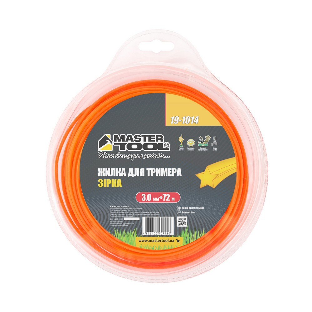 Жилка для тримера MASTERTOOL ЗІРКА 3,00 мм 72 м блістер 19-1014 Коломия - фото 4