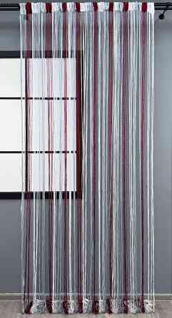Штори-нитки "Кісея" з люрексом Бордовий з сірим і білим 300х300см 1 шт (61-083) Київ