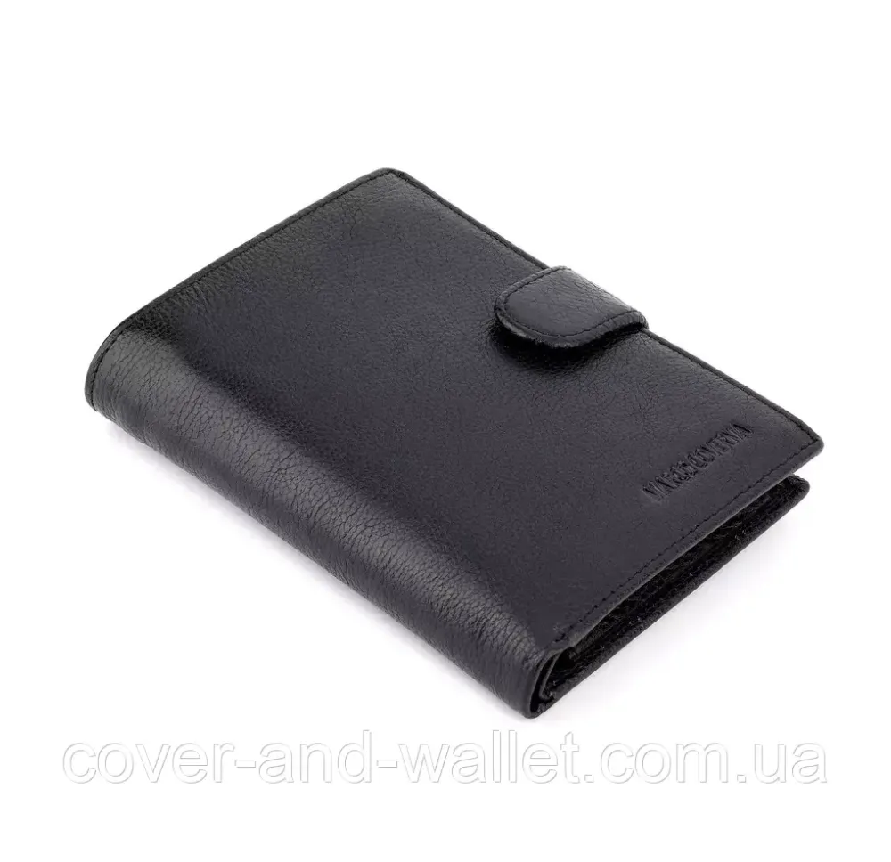 Елітний чоловічий портмоне з відділенням для документів Marco Coverna 010-807 чорний Київ - фото 13