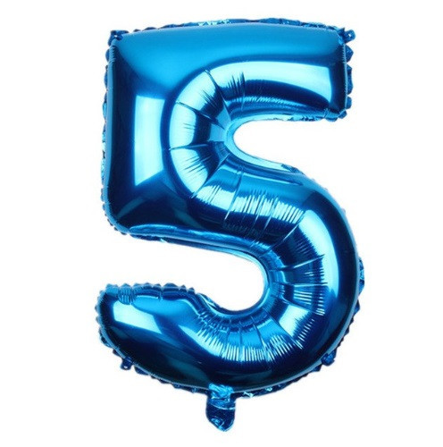 Кулька цифра 5 фольгована 32 дюйма блакитний Київ - фото 1