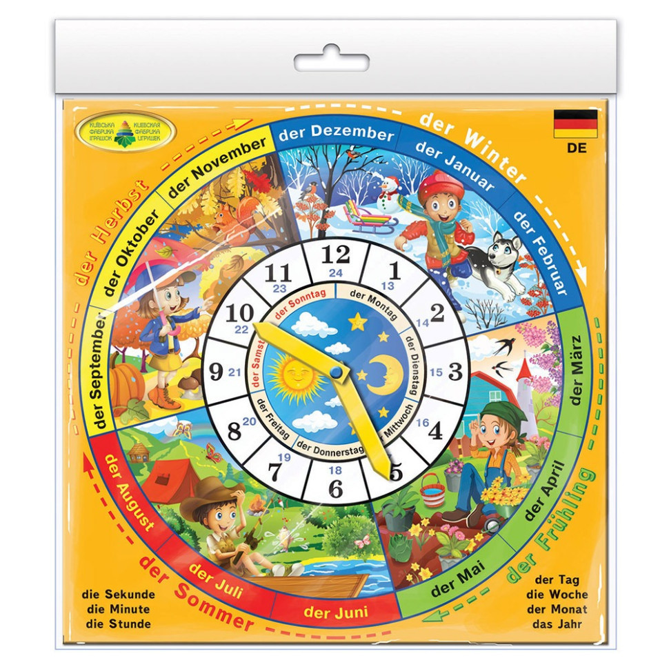 Дитяча настільна гра "Годинник" Germany 82814 німецькою мовою Вінниця - фото 1