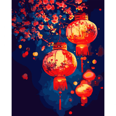 Картина по номерам Santi Японські ліхтарики, 40*50см, LED (955083) Винница - изображение 1