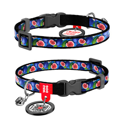 Нашийник для тварин WAUDOG Nylon з QR паспортом "Інжир" пластиковий фастекс XS 20-30 см (279-4053) Вінниця - фото 1