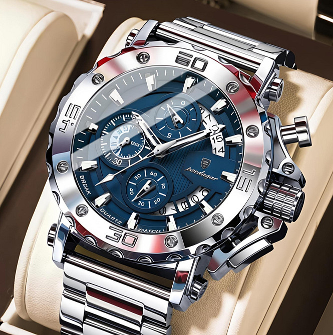 Часы мужские наручные Poedagar Crucial Серебристый Киев - изображение 1