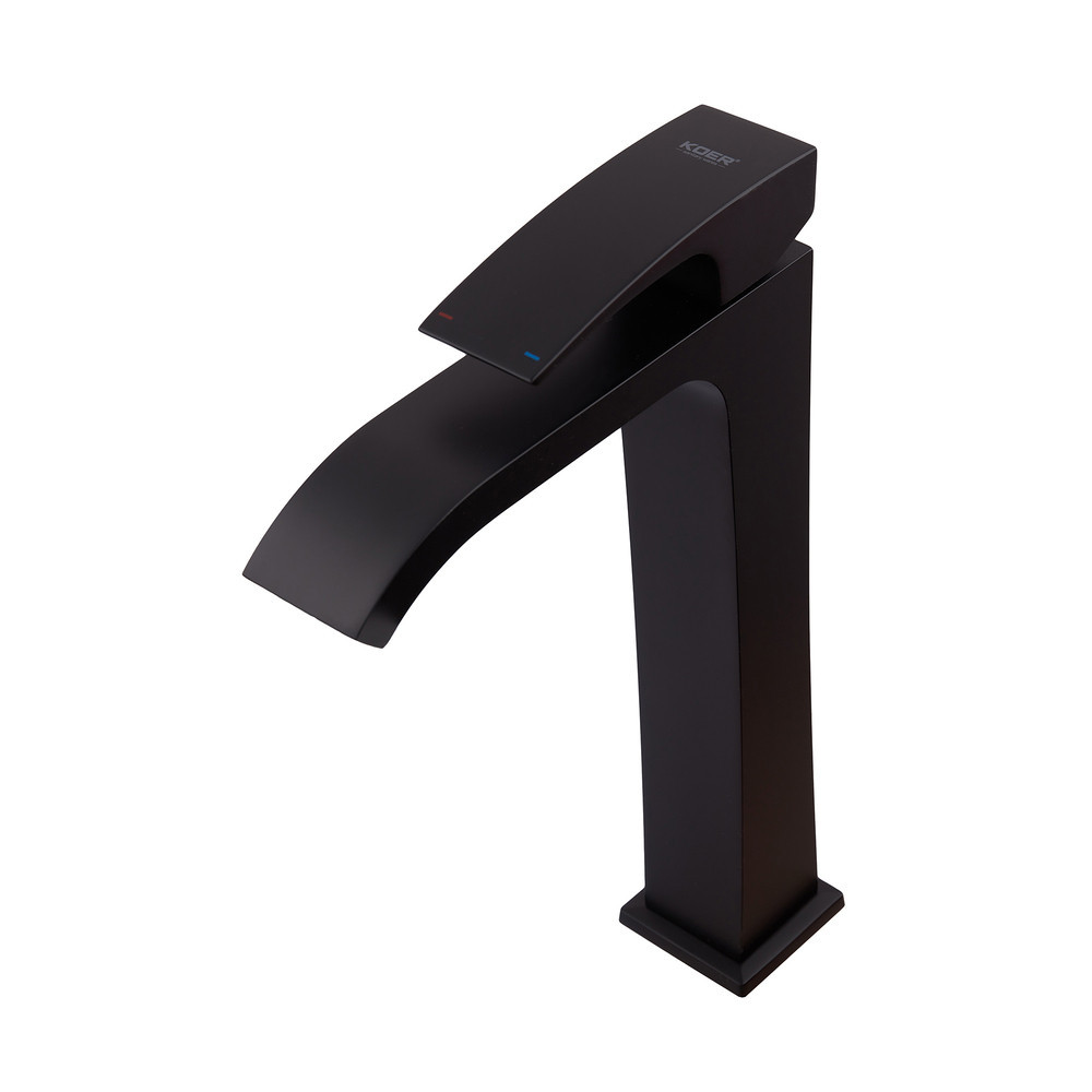 Высокий смеситель для умывальника Koer KB-13007-05 черный (KR3445) Харьков - изображение 5