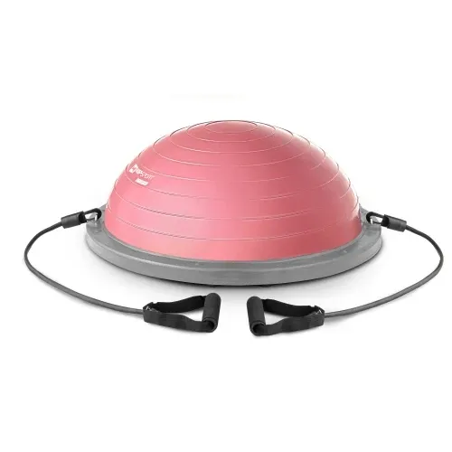 Балансировочная полусфера с экспандерами Hop-Sport L058 розовый Киев - изображение 4