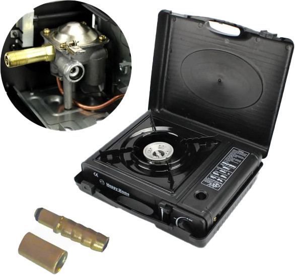 Плита газовая туристическая Happy Home BDZ-155A с портативным пластиковым кейсом 2300 Вт. Київ - фото 1
