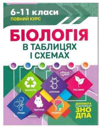 Книжка: Таблиці та схеми. Біологія в таблицях і схемах. допомога до ДПА, ЗНО. 6-11 класи, шт Київ