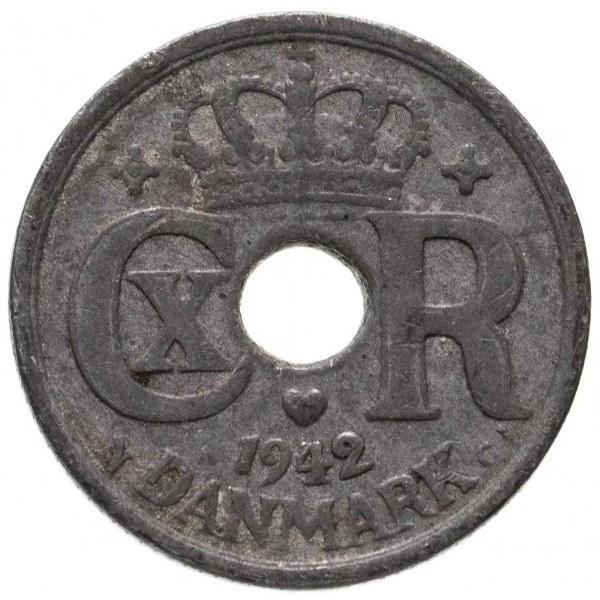 Монета 10 эре 1942, Дания Полтава - изображение 1