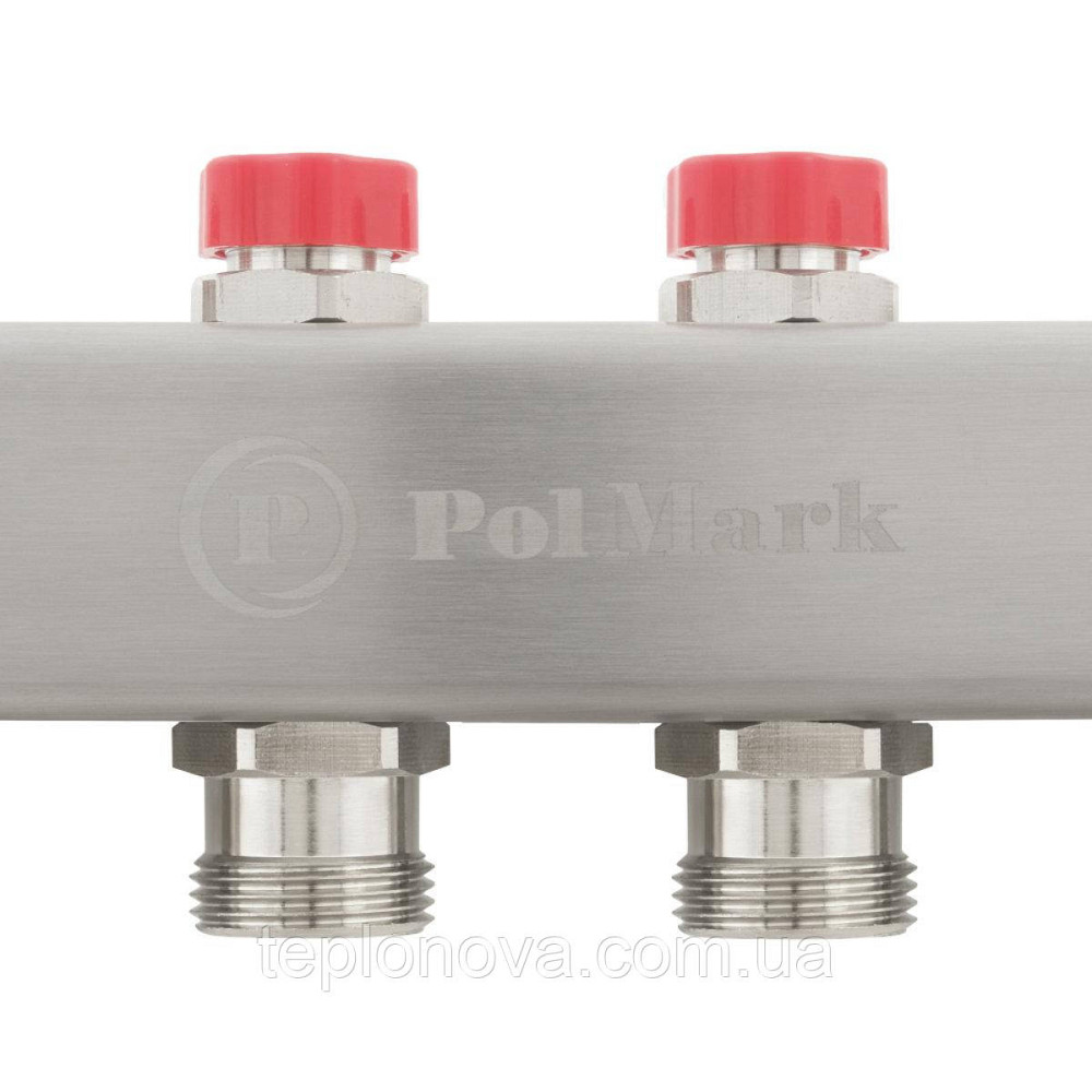 Колектор нержавійка на 11 пар виходів  "Polmark" для теплої підлоги та радіаторів Чернівці - фото 4