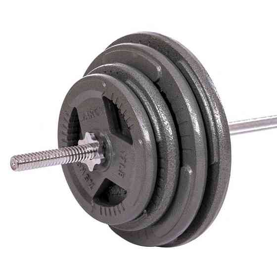 Штанга прямая со стальными блинами на 115 кг длина-1,8м Sport 2431-115 Киев