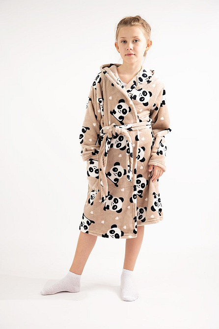 Халат детский, теплый, велсофт, кофейный, топ Крохатушка одяг 122 Киев - изображение 1